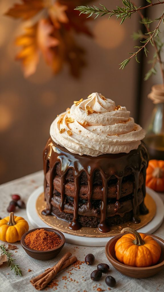 chocolate cake with golpar