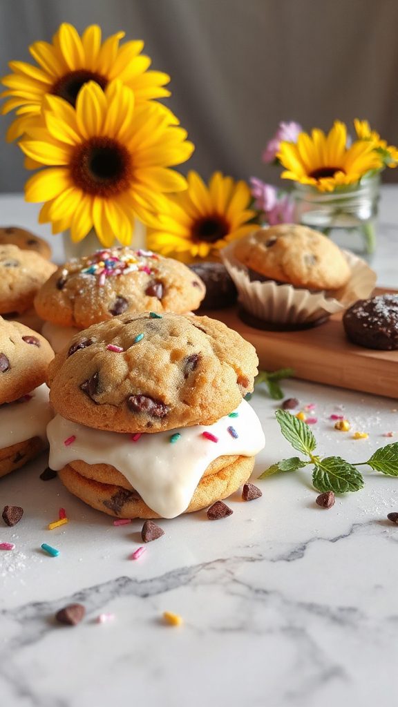 chocolate chip cookie sandwiches