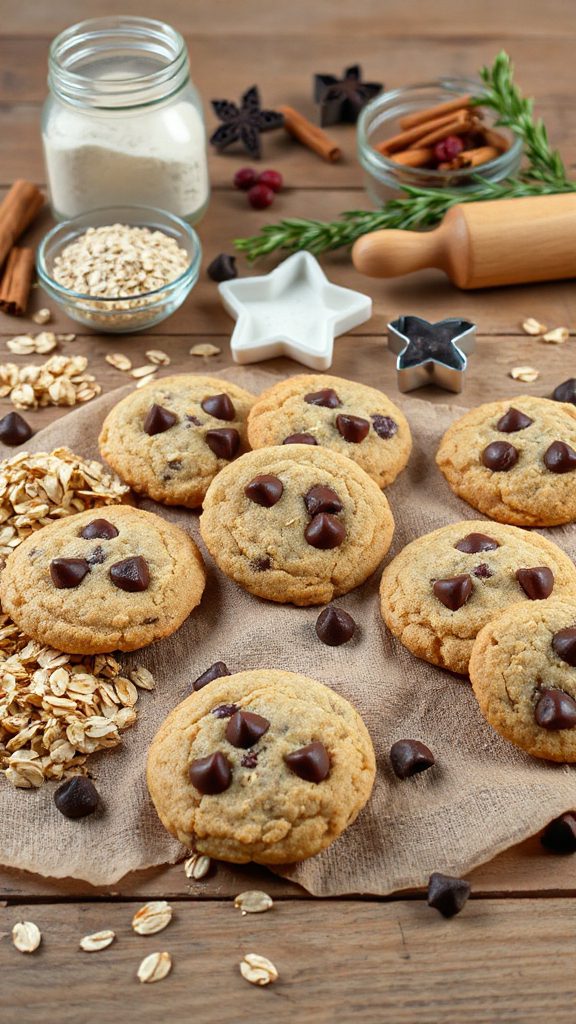 chocolate chip oat cookies