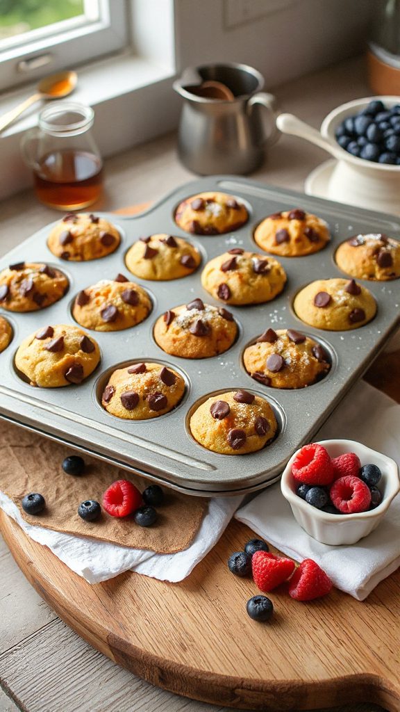 chocolate chip pancake muffins