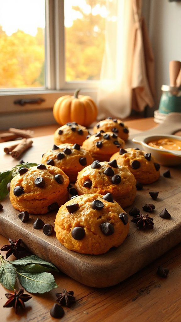 chocolate chip pumpkin biscuits