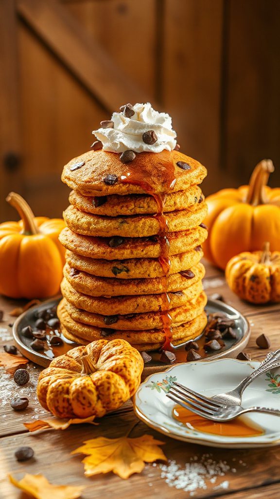 chocolate chip pumpkin pancakes chocolate chip pumpkin pancakes