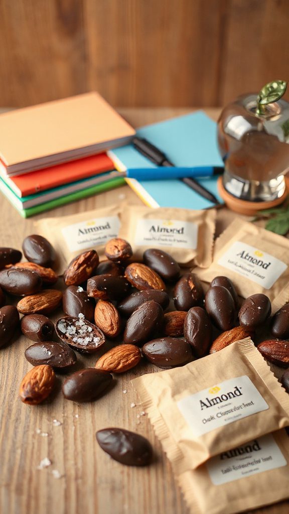 chocolate covered almond snack