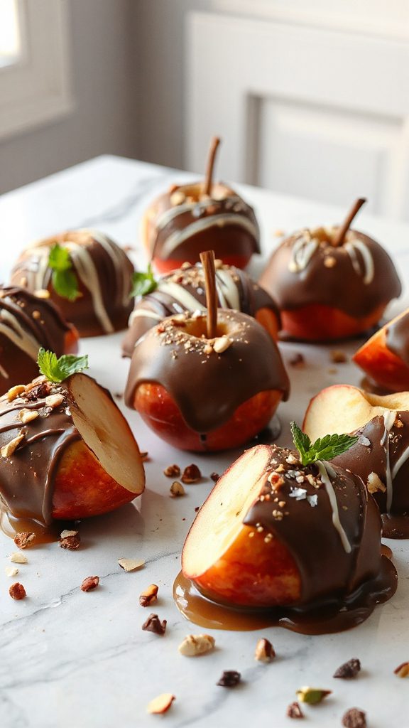chocolate covered apple slices