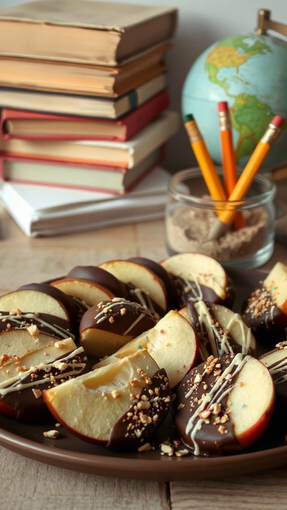 chocolate covered apple slices