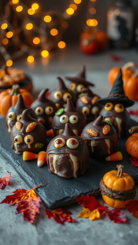 chocolate covered nougat monsters