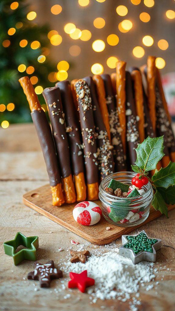 chocolate covered pretzel rods chocolate covered pretzel rods