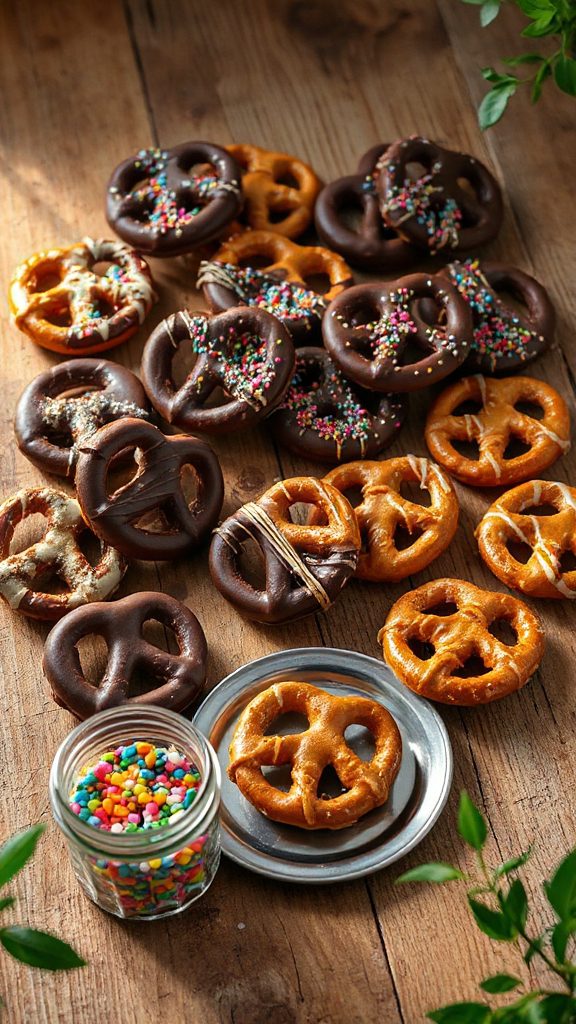 chocolate covered pretzel treat