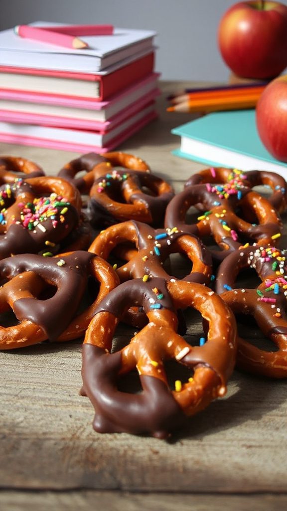 chocolate covered pretzel treat chocolate covered pretzel treat