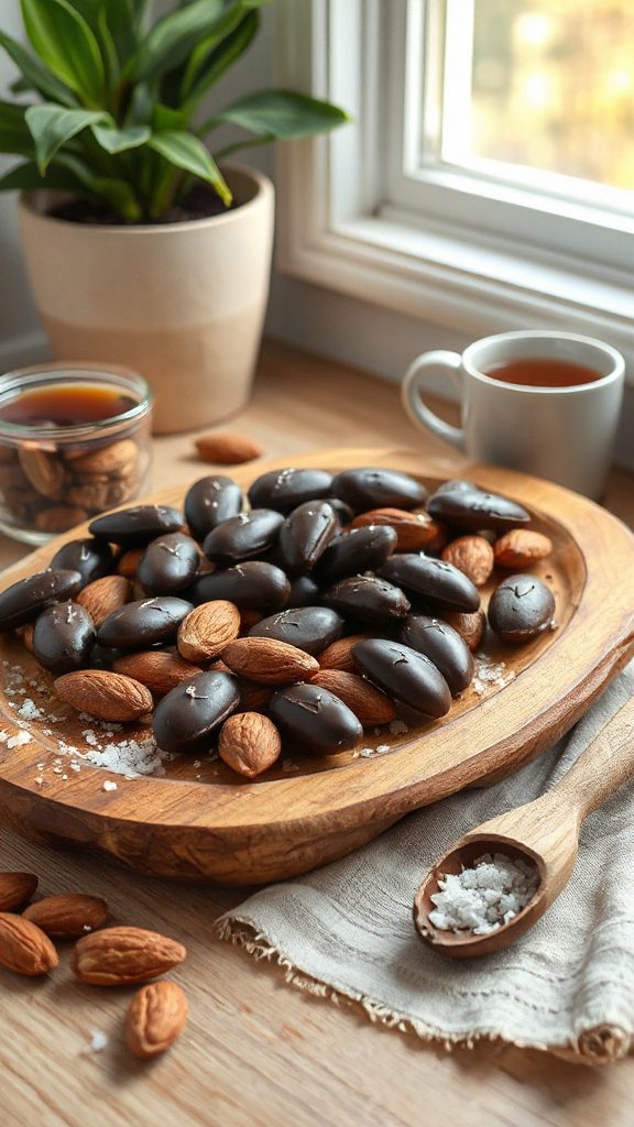 chocolate dipped almond snack chocolate dipped almond snack
