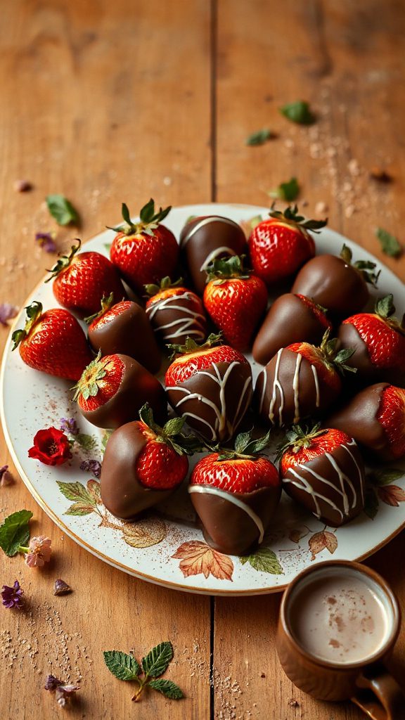 chocolate dipped fresh strawberries
