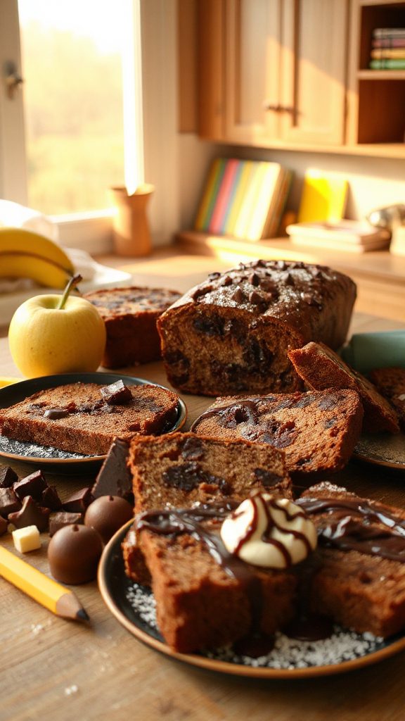 chocolate infused banana bread