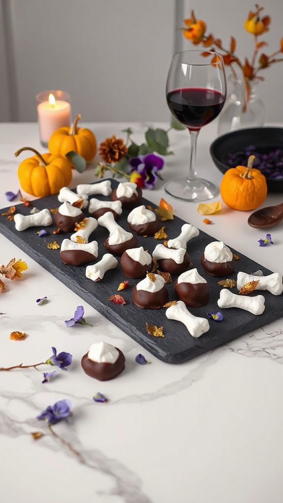 chocolate meringue bone treats