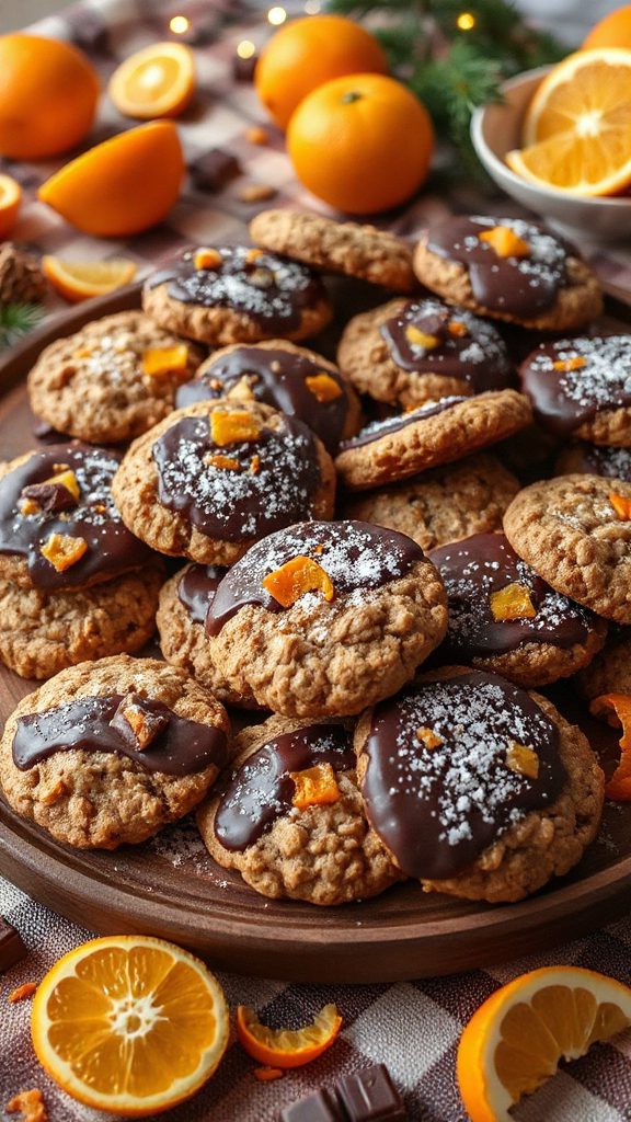 chocolate orange oatmeal cookies