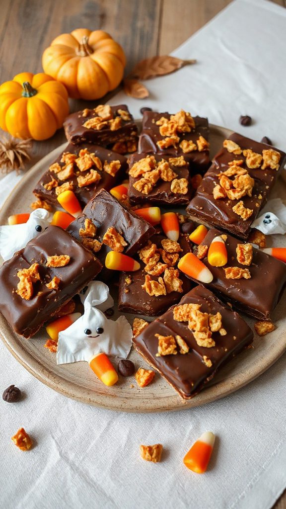 chocolate pretzel halloween bars chocolate pretzel halloween bars