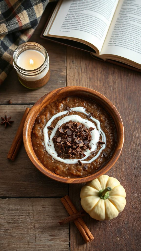 chocolate pumpkin breakfast porridge