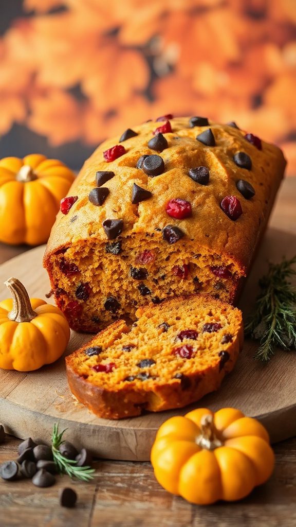 chocolate pumpkin cranberry bread