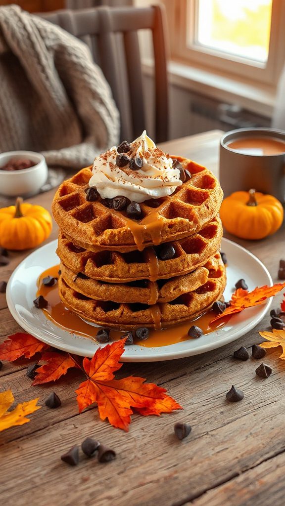 chocolate pumpkin pie waffles chocolate pumpkin pie waffles