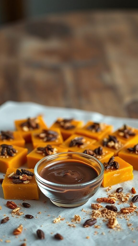chocolate pumpkin toffee bites