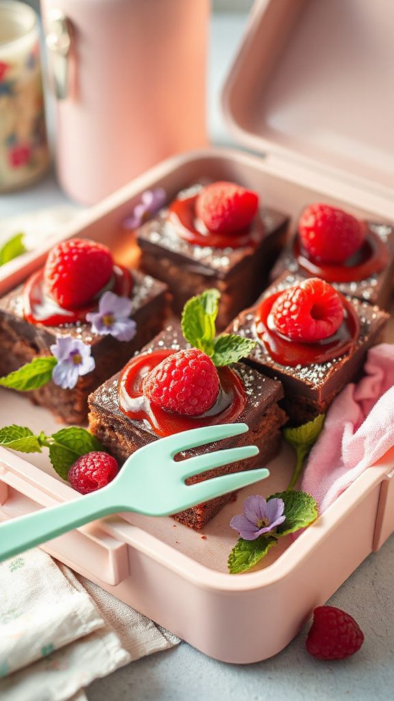 chocolate raspberry mini cakes