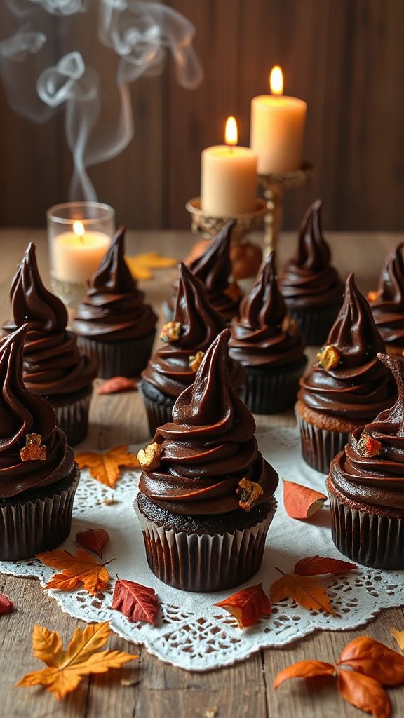 chocolate sorting hat cupcakes