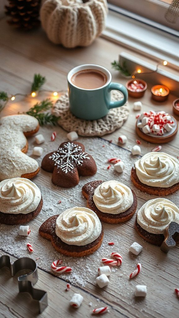 chocolatey cookies with frosting