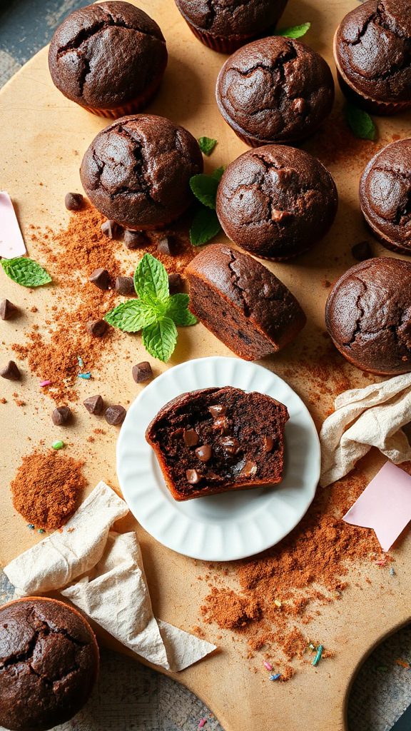 chocolatey fluffy muffin delight