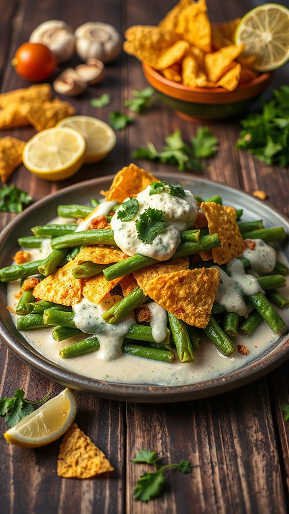cilantro lime green bean casserole