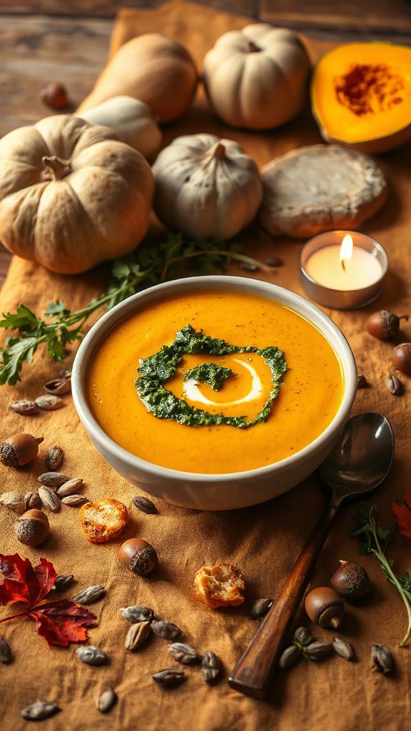 cilantro pesto enhances soup