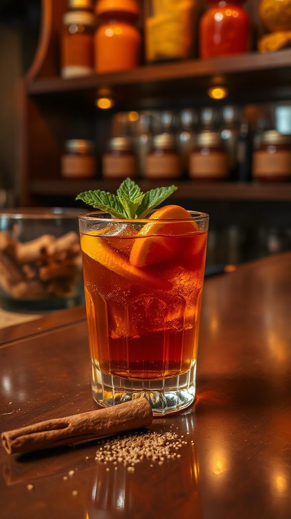 cinnamon asafoetida whiskey cocktail