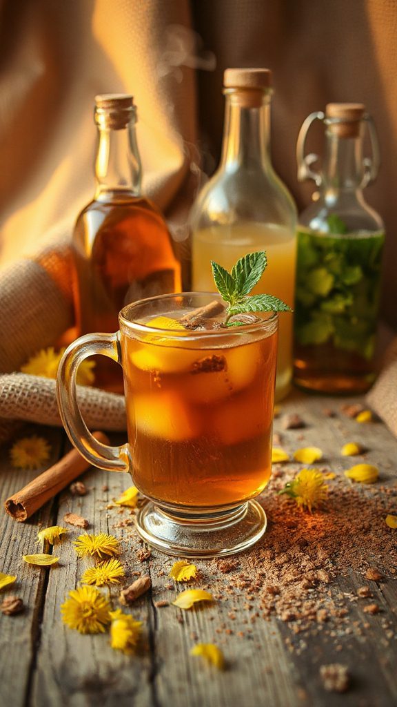 cinnamon dandelion vodka cocktail