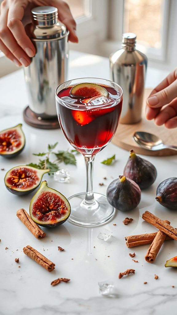 cinnamon fig cocktail preparation