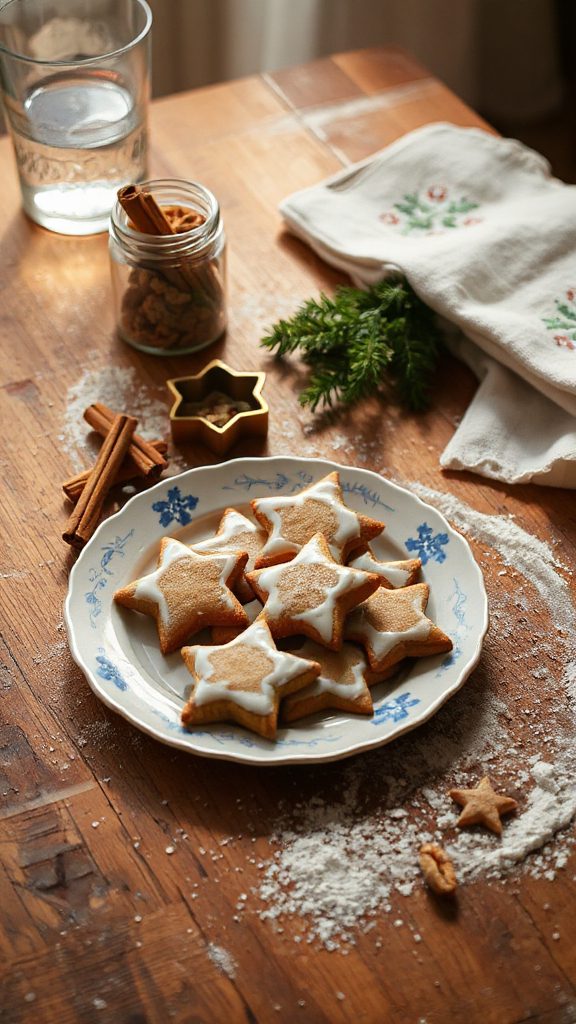 cinnamon flavored star shaped cookies cinnamon flavored star shaped cookies