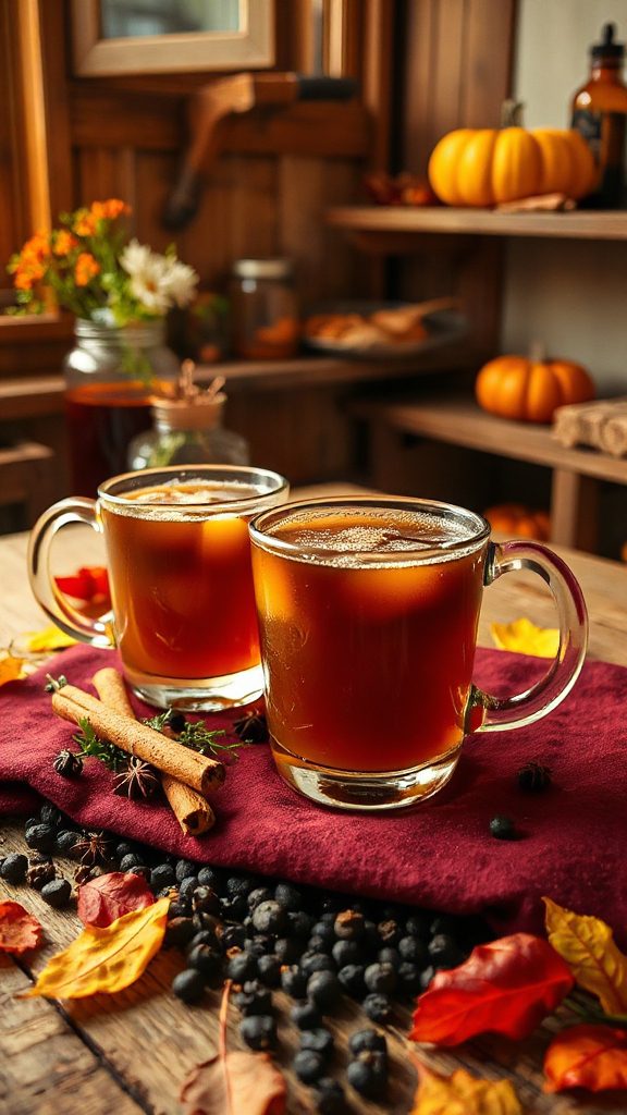 cinnamon infused warm cocktail