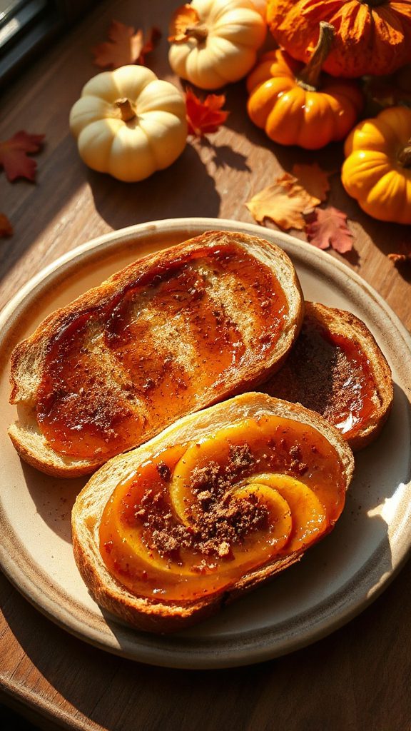 cinnamon maple apple butter toast