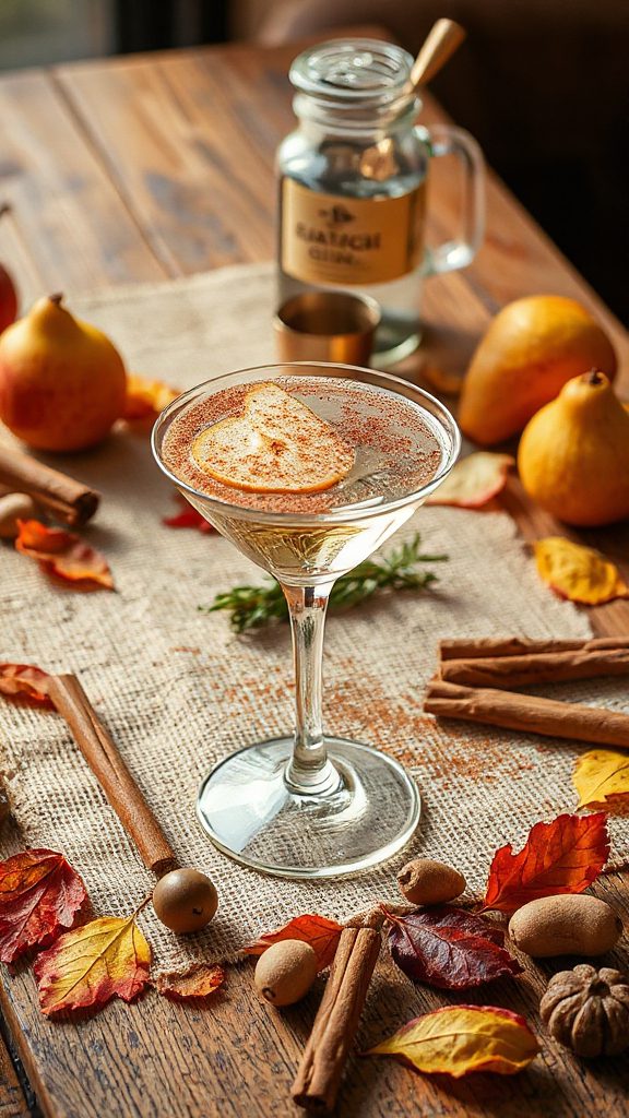 cinnamon maple gin martini