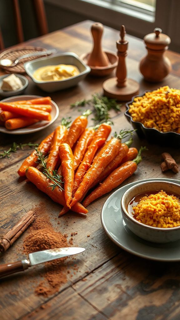 cinnamon maple glazed carrots