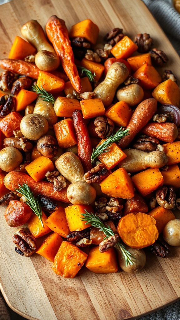cinnamon maple roasted vegetables