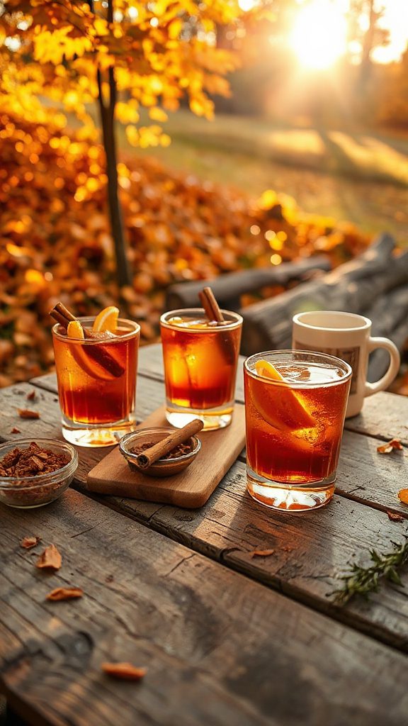 cinnamon maple whiskey cocktail