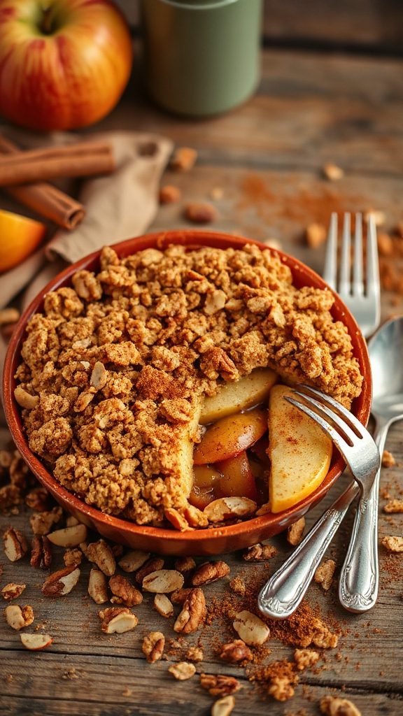 cinnamon nutty apple crisp