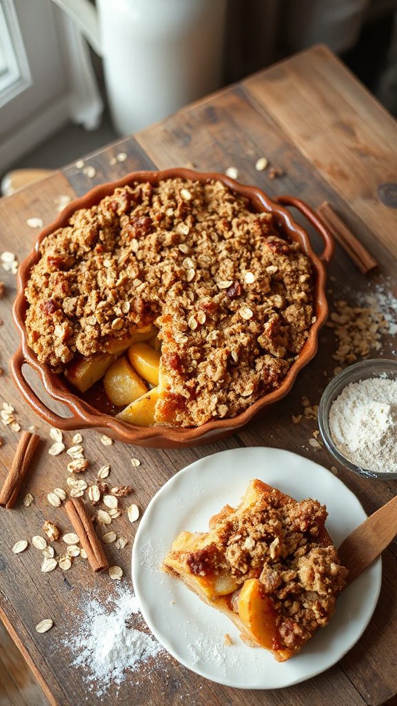 cinnamon oat apple crumble