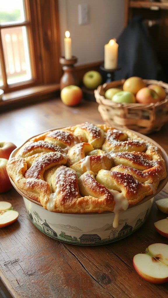 cinnamon roll apple pie