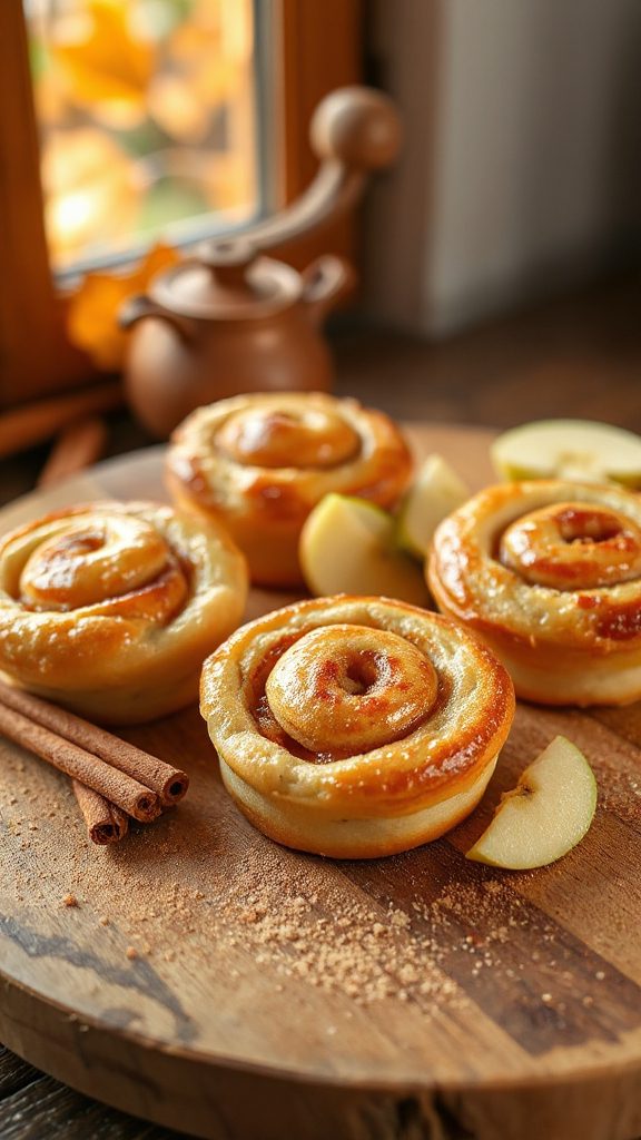 cinnamon roll apple pies
