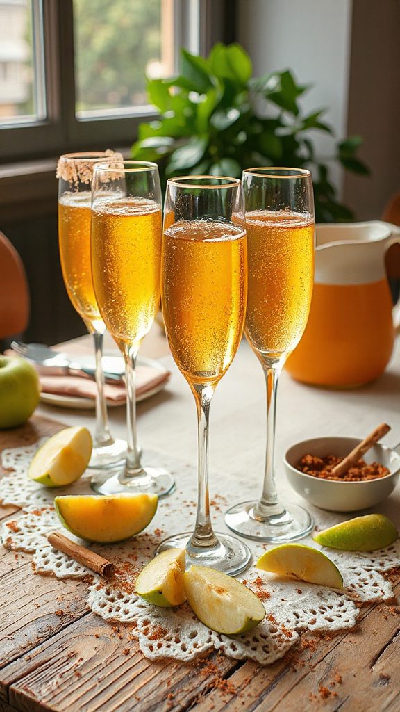 cinnamon spiced festive mimosas