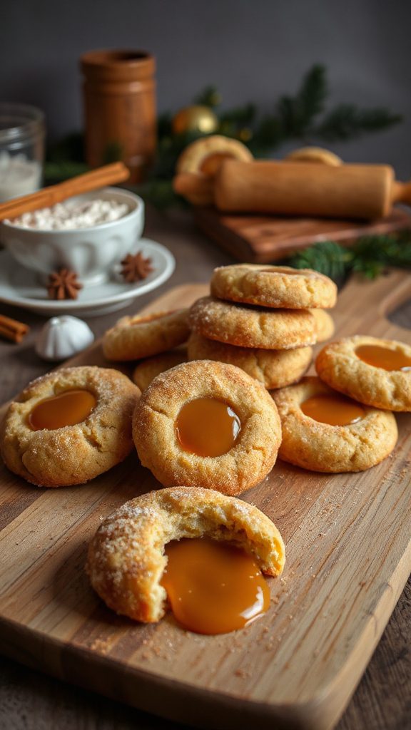 cinnamon sugar caramel filled cookies