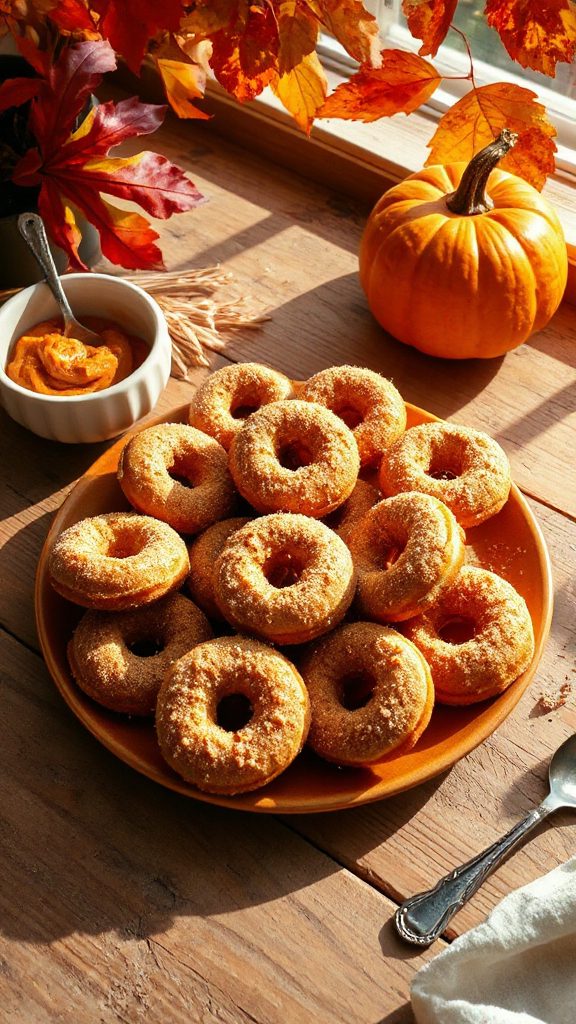cinnamon sugar pumpkin donuts