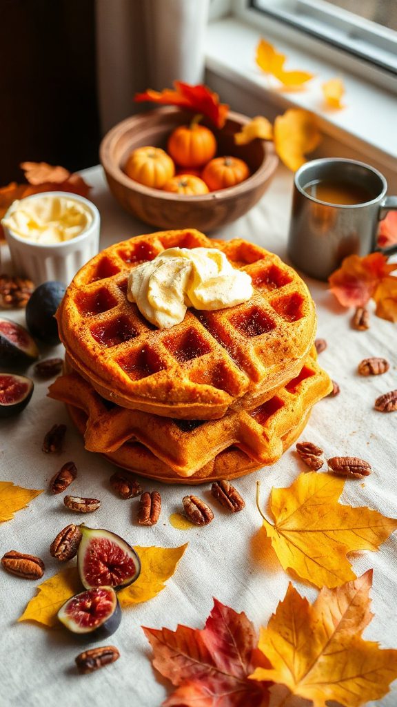 cinnamon sweet potato waffles