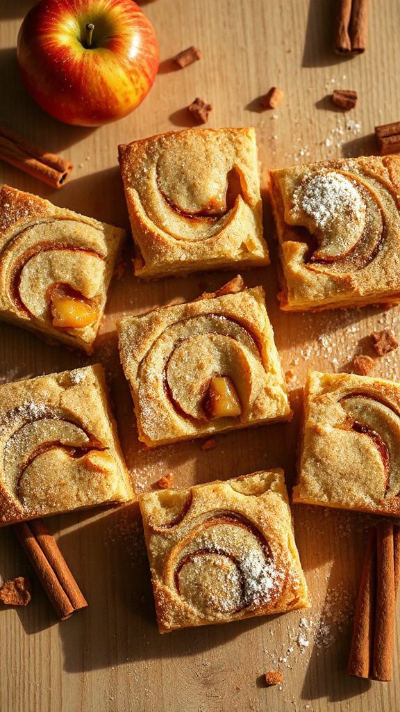 cinnamon swirl apple blondies