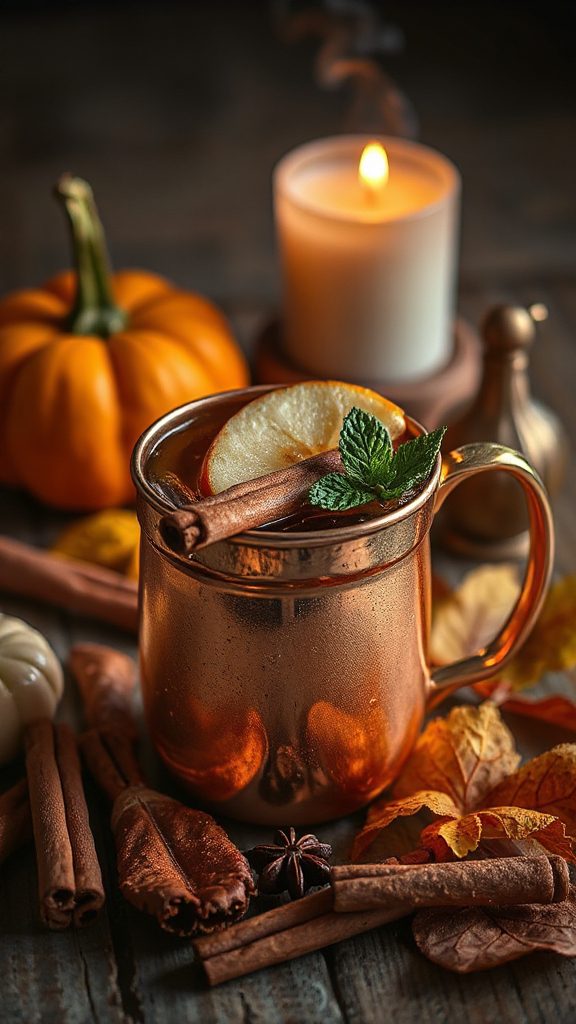 cinnamon whiskey ginger mule