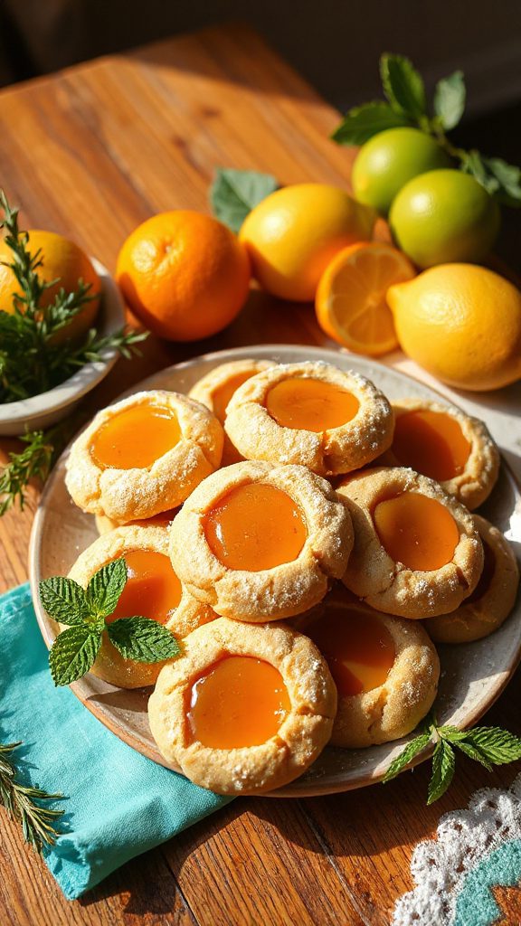 citrus filled thumbprint cookies